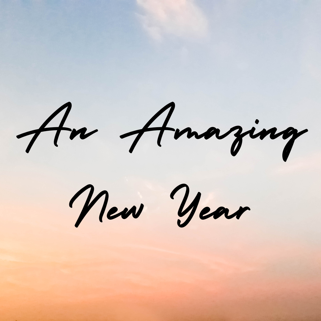 An amazing new year on a dawn background.