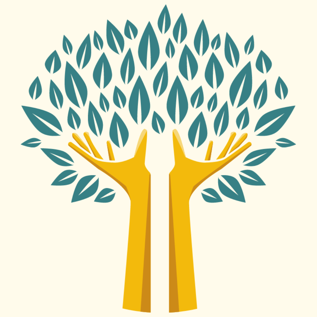 An artist's rendering of a tree with two arms and hands being the trunk of the tree. An artist's rendering of a tree with two arms and hands being the trunk of the tree.