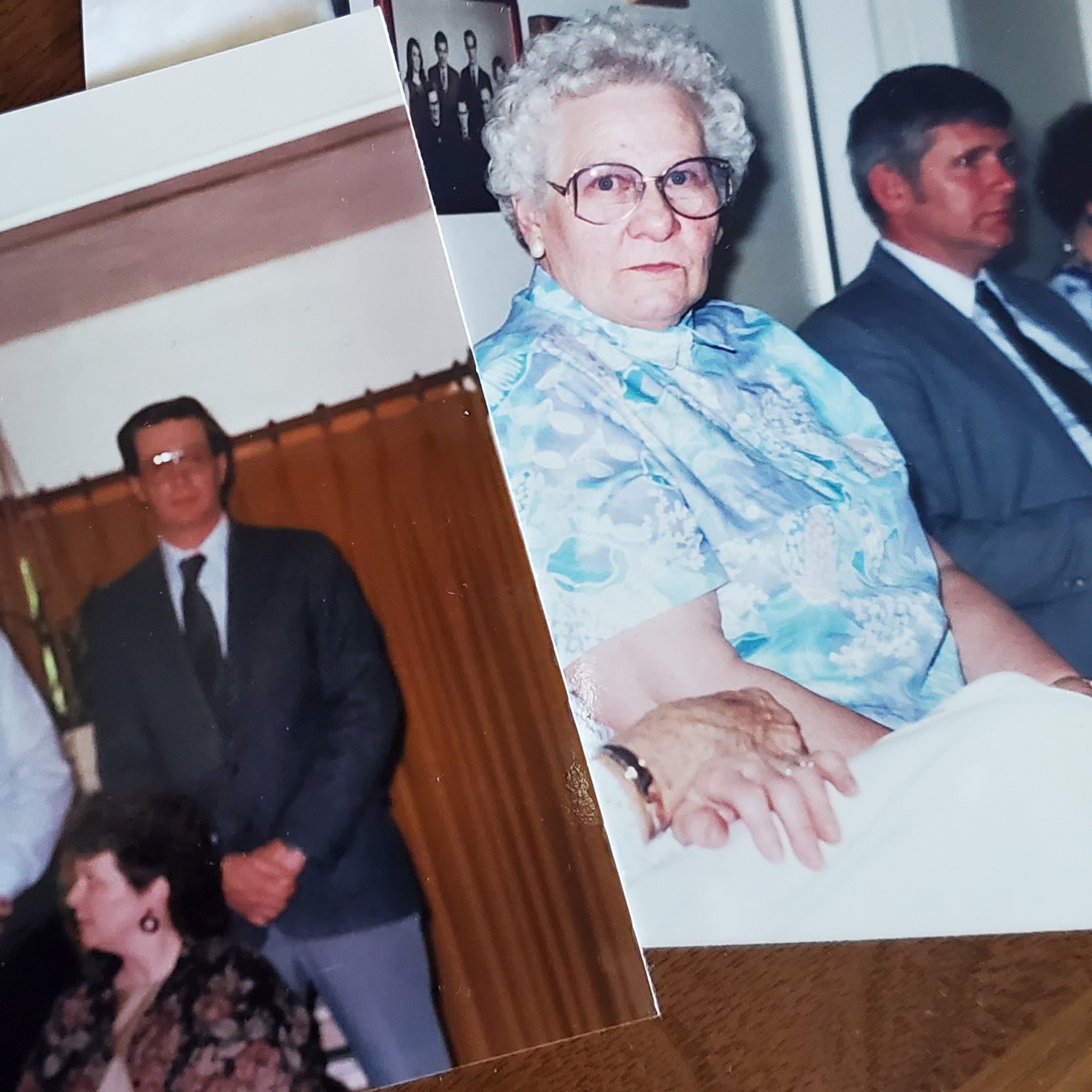 Two family photos showing my uncle and his mother, my grandmother. Two family photos showing my uncle and his mother, my grandmother.